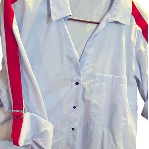 Button up Utility shirt contrast arm band